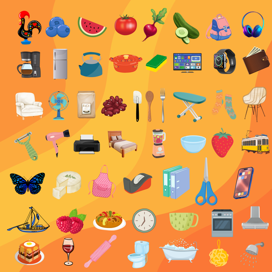 200 WORDS Matching Flashcards – Physical Card Set